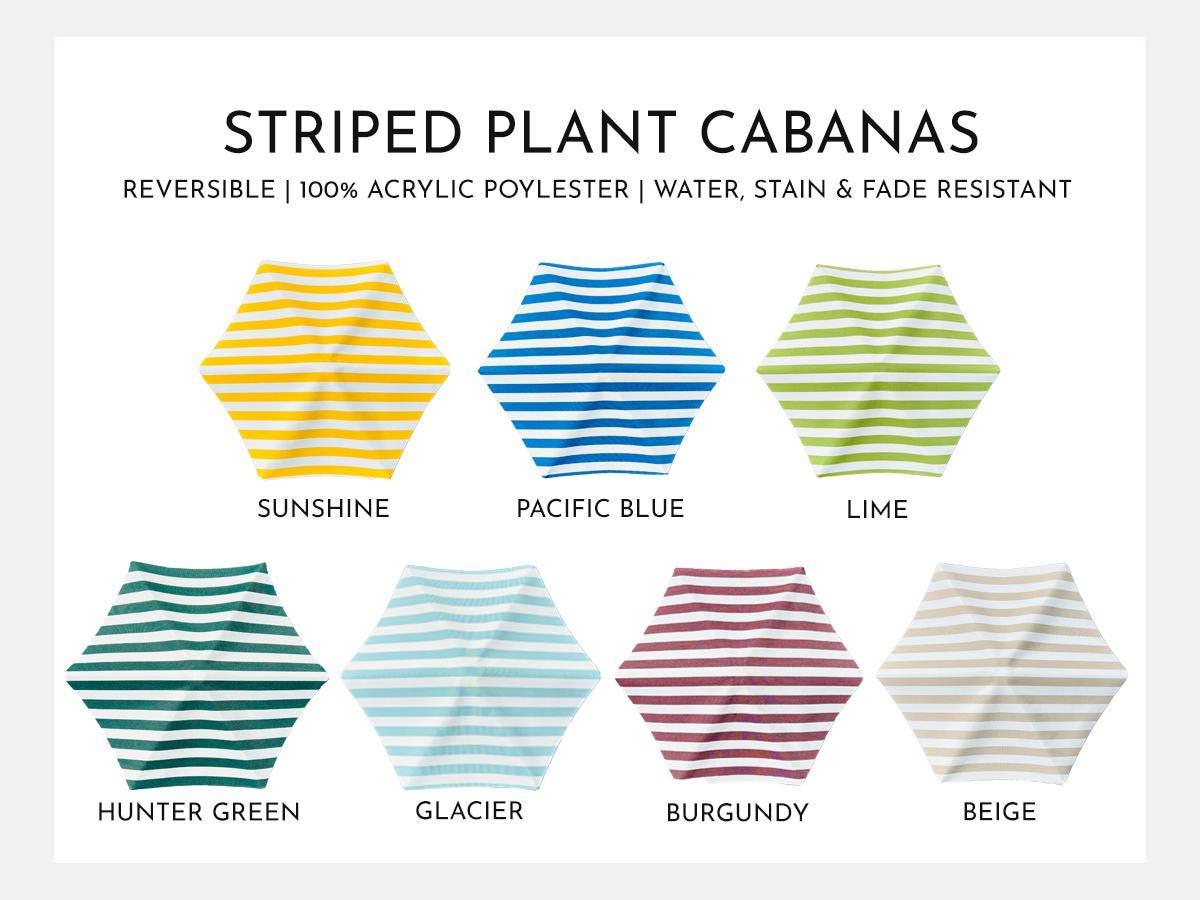 Burgundy Plant Cabana | Plant Shade Umbrella, Garden Decor