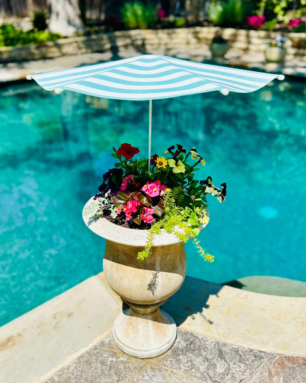 Plant Cabana™ – All the Sun. None of the Heat. Beautiful Protection for Potted Plants. 28” Wide x 30” Tall. Simple Assembly Required.