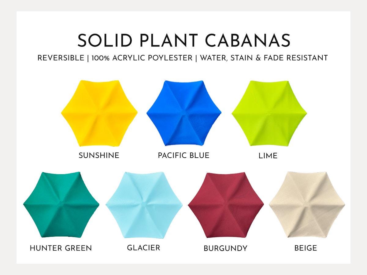 Burgundy Plant Cabana | Plant Shade Umbrella, Garden Decor