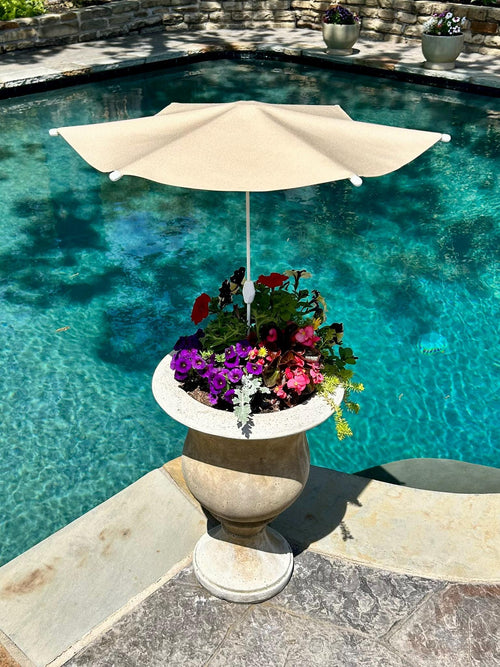 Beige Plant Cabana | Premium Outdoor Fabric | 28" Wide - 30" Tall | Assembly Required