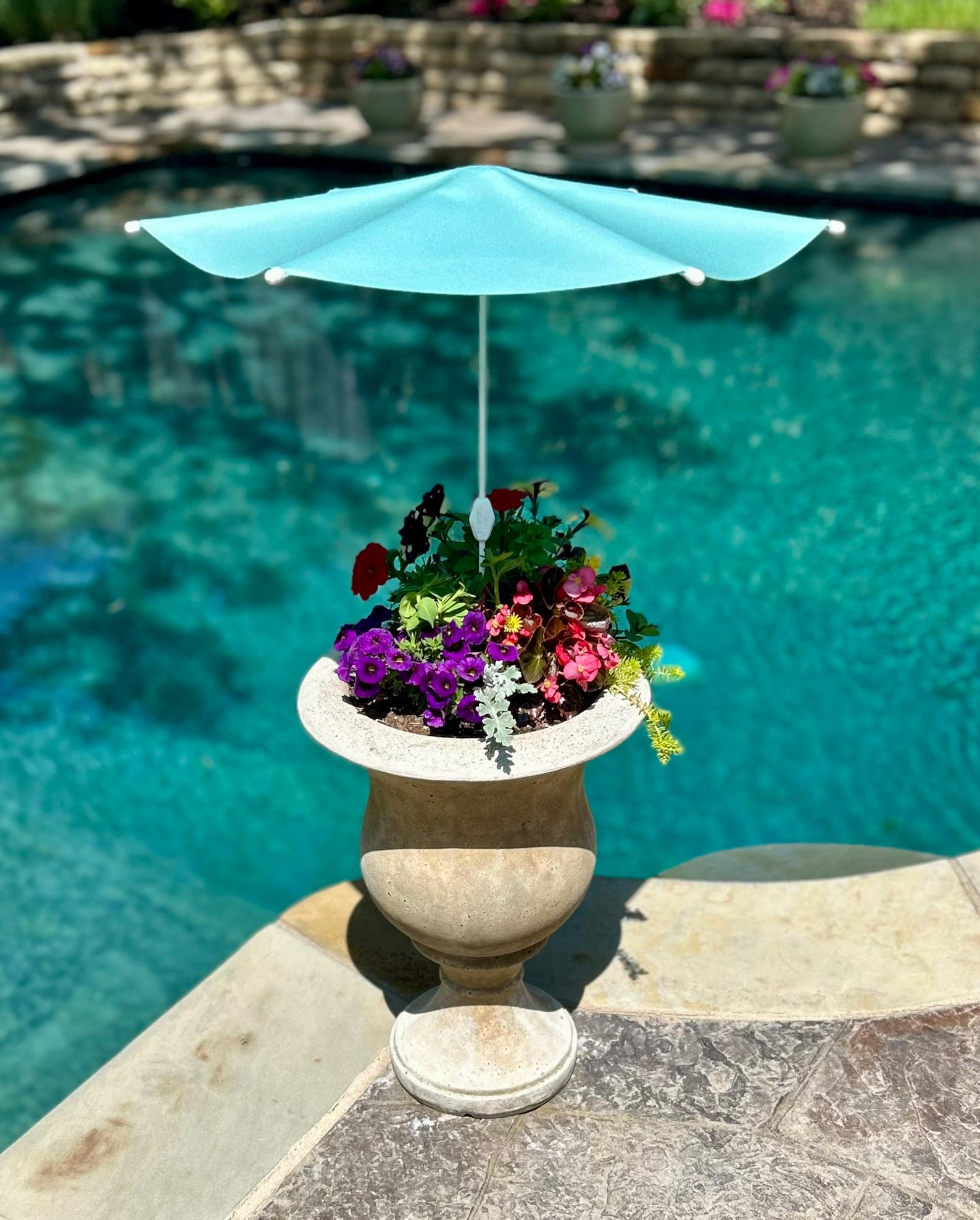 Plant Cabana™ – All the Sun. None of the Heat. Beautiful Protection for Potted Plants. 28” Wide x 30” Tall. Simple Assembly Required.