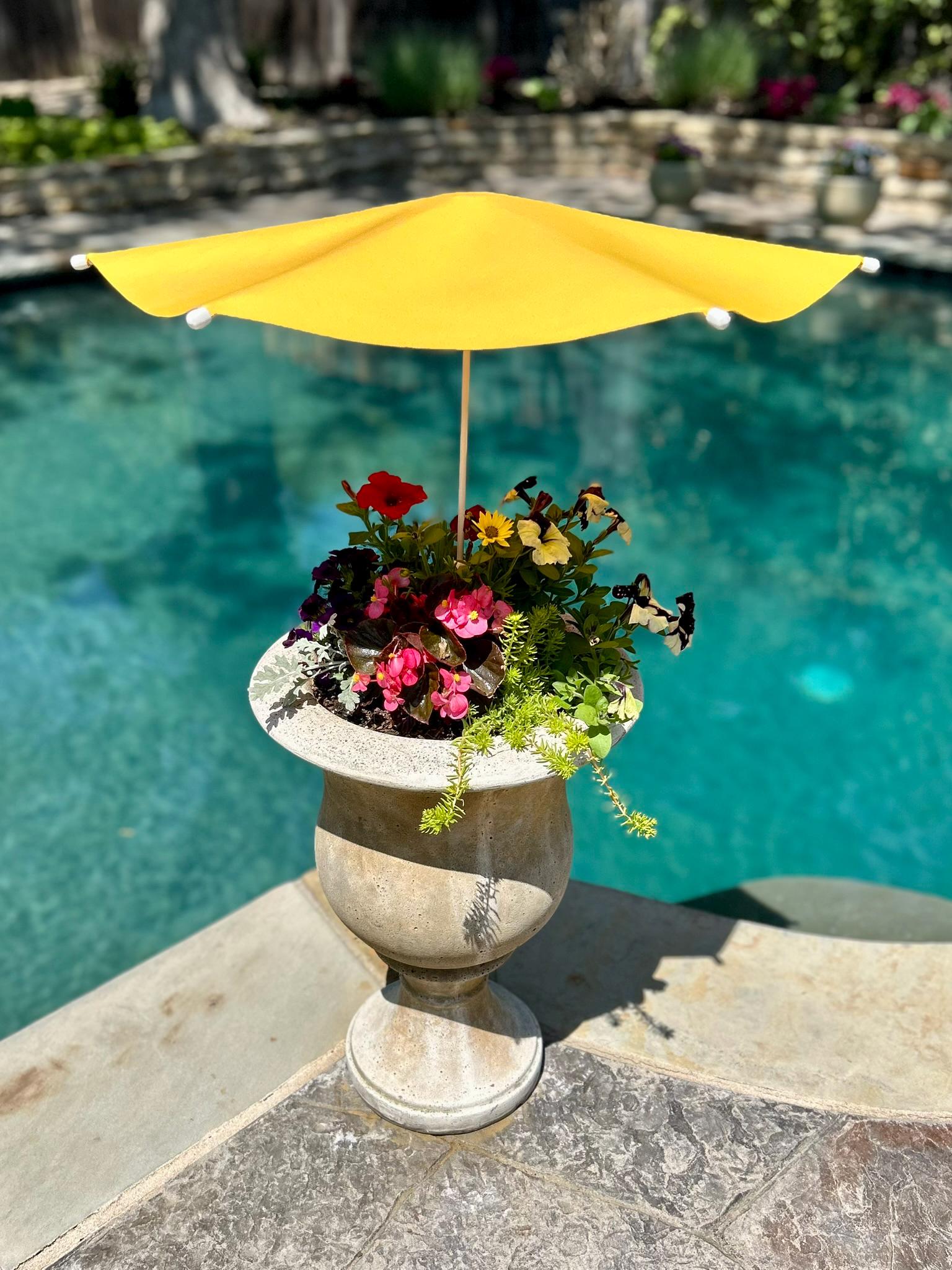 Plant Cabana™ – All the Sun. None of the Heat. Beautiful Protection for Potted Plants. 28” Wide x 30” Tall. Simple Assembly Required.